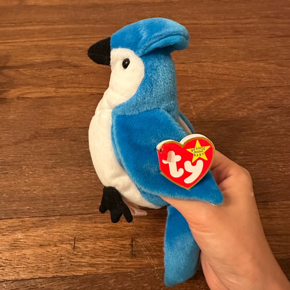 Ty Beanie Baby Rocket Blue Jay 1997 Korea Tag Excellent Condition